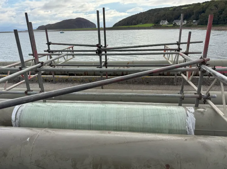 Pipeline repair in progress